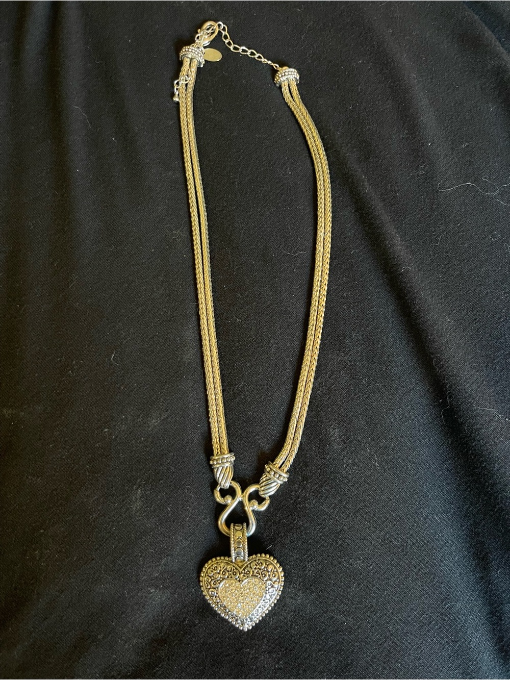 Lia Sophia Gold-Tone Heart Pendant Necklace